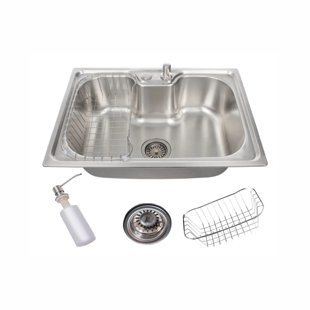 Cuba Stillus Home gourmet cozinha aço inox 304 com acessórios 60x42cm cor cinza