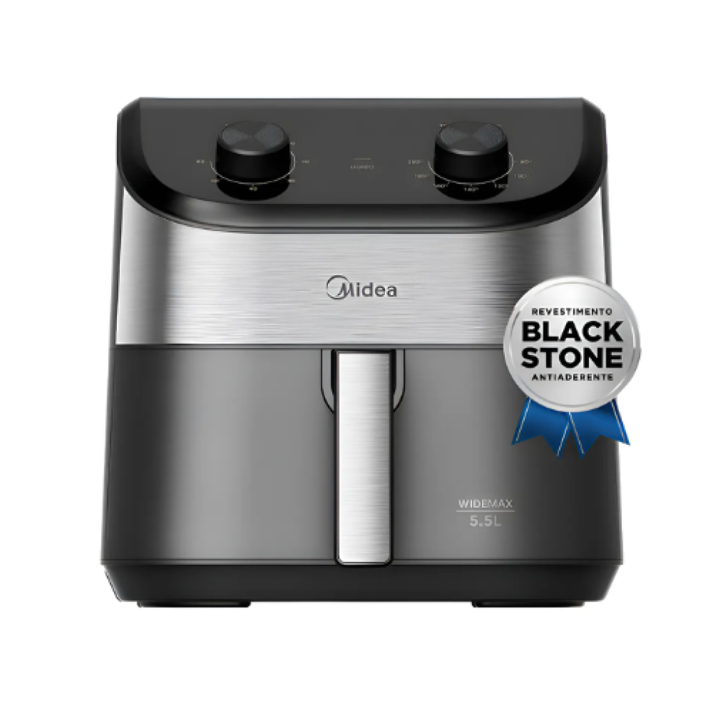 Fritadeira Air Fryer Midea Widemax 5,5L 1900W com Interior de Alumínio e Cesto Removível