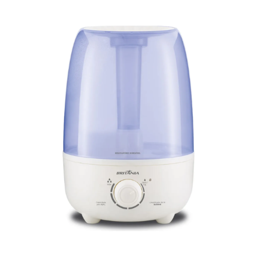 Umidificador de Ar Ultrassônico Britânia Bud04b 4,8L Branco Azul Bivolt com Regulagem