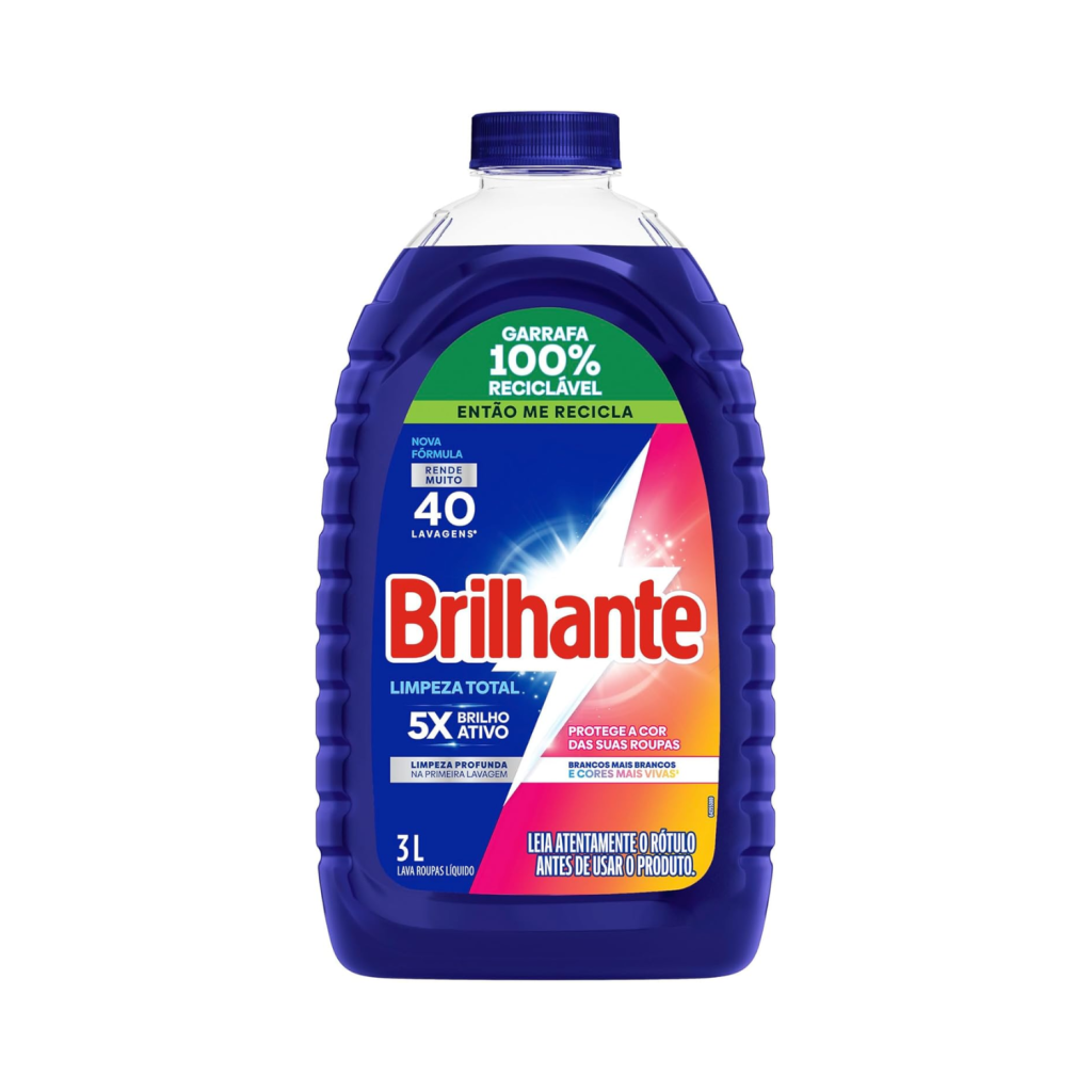 Sabão Brilhante Limpeza Total - Líquido 3L