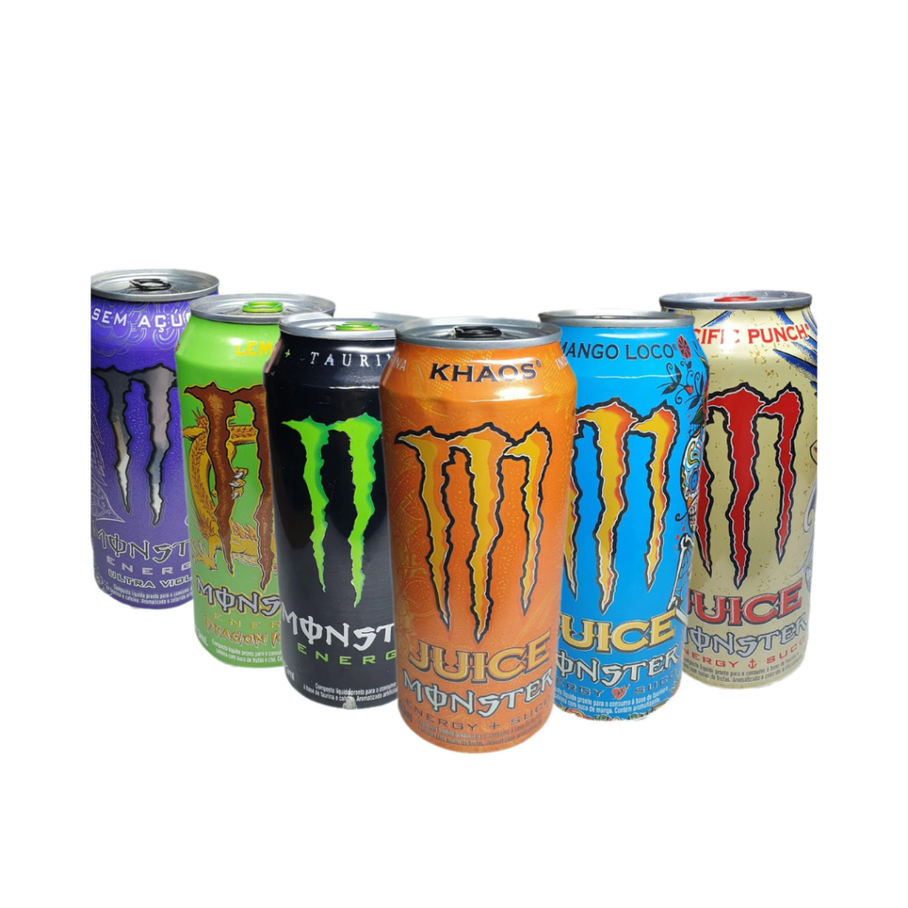 Pack com 6 Latas de Monster 473ml - Sabores Variados