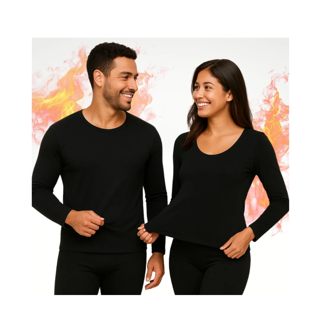 Conjunto Segunda Pele Térmica Flanelado Frio Intenso Preto