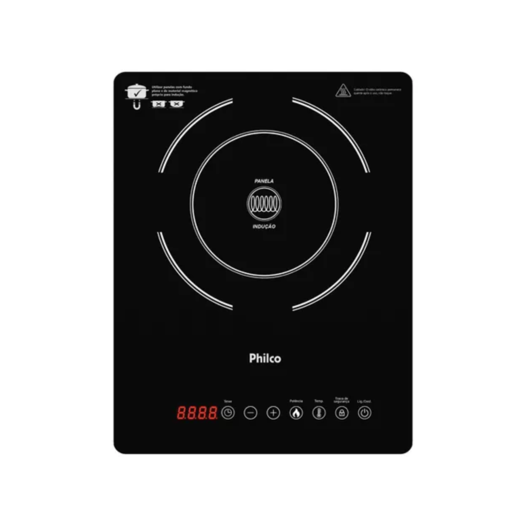 Fogão Cooktop de Indução Philco PCT12P 10 Níveis Bivolt