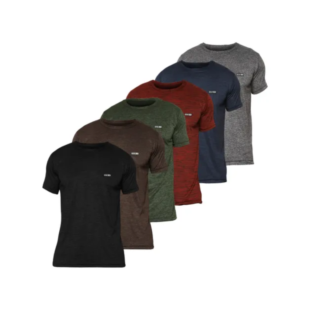 Kit 6 Camisetas Masculina Academia Dry Fit Malha Fria Treino