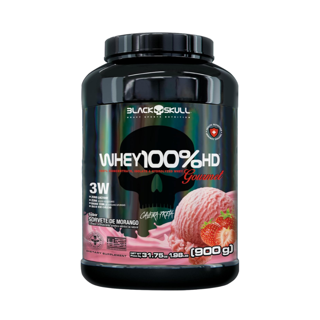 WHEY 100% HD GOURMET MORANGO 900G