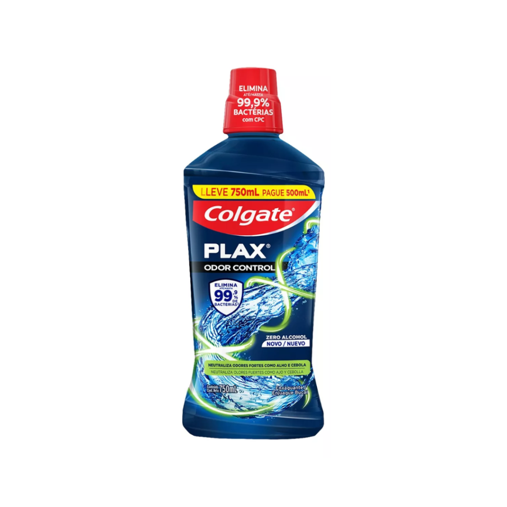 Enxaguante Bucal Colgate Zero Ácool Plax Odor Control 750ml