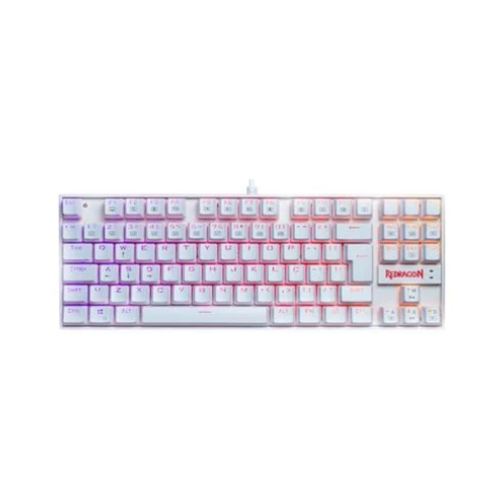 Teclado Mecânico Gamer Redragon Kumara, Anti-Ghosting, RGB, Switch Outemu Brown, ABNT2, Branco - K552W-RGB (PT-BROWN)