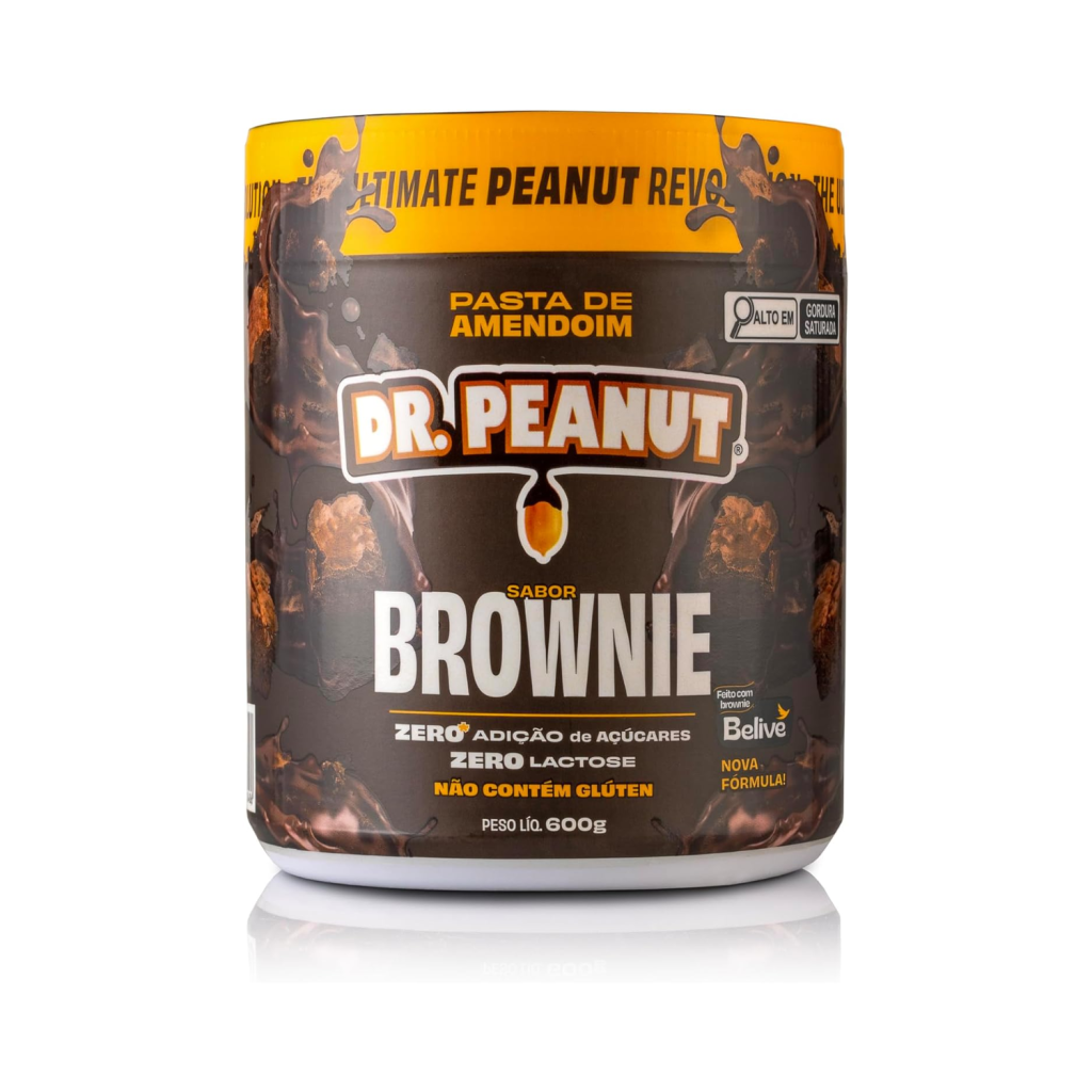 Dr Peanut Pasta De Amendoim Sabor Brownie Com Whey Protein 600G Dr. Peanut