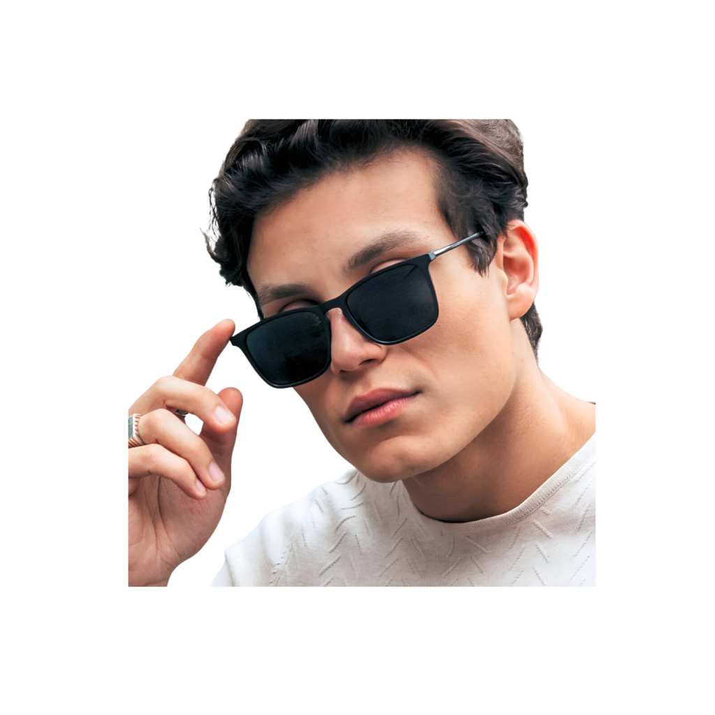 Óculos De Sol Quadrado Masculino Proteção Uv400 Original Ntf