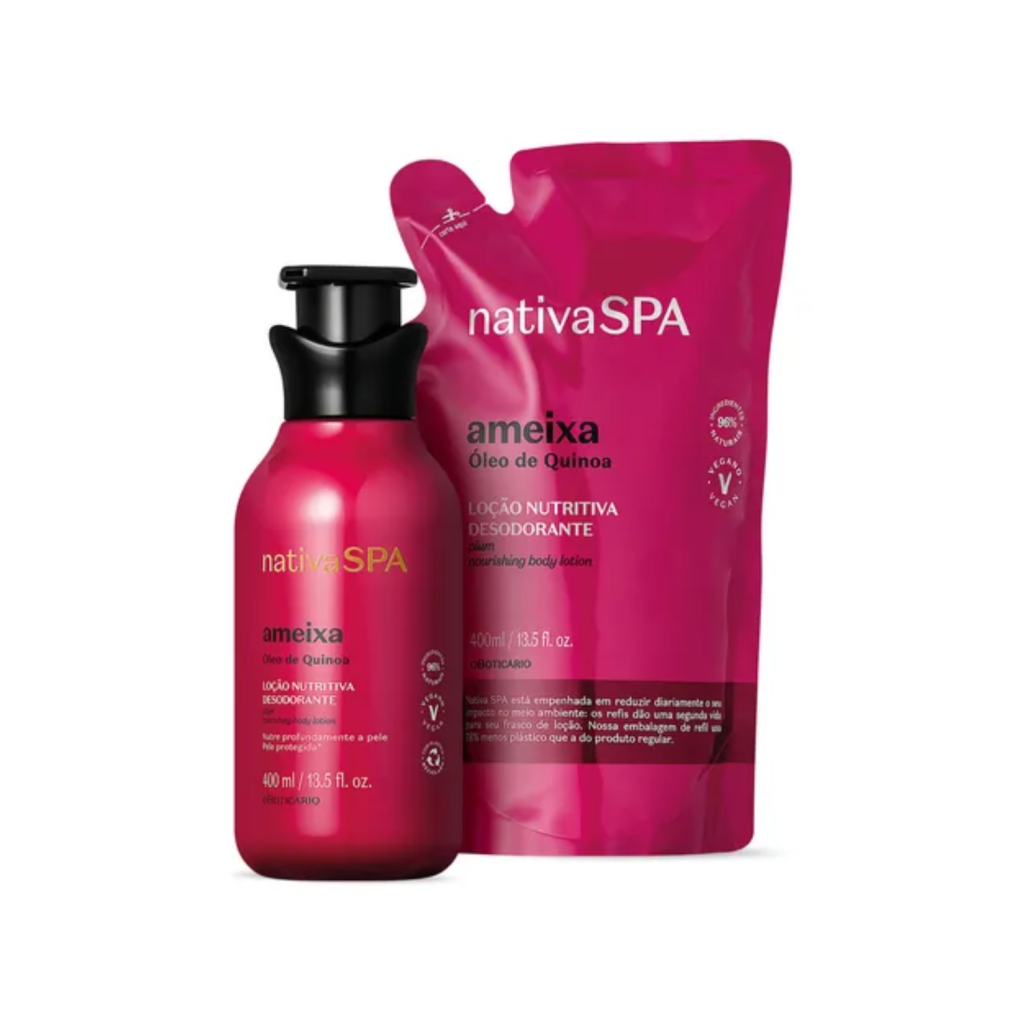 Kit Nativa Spa Ameixa: Loção Corporal 400ml + Refil 400ml