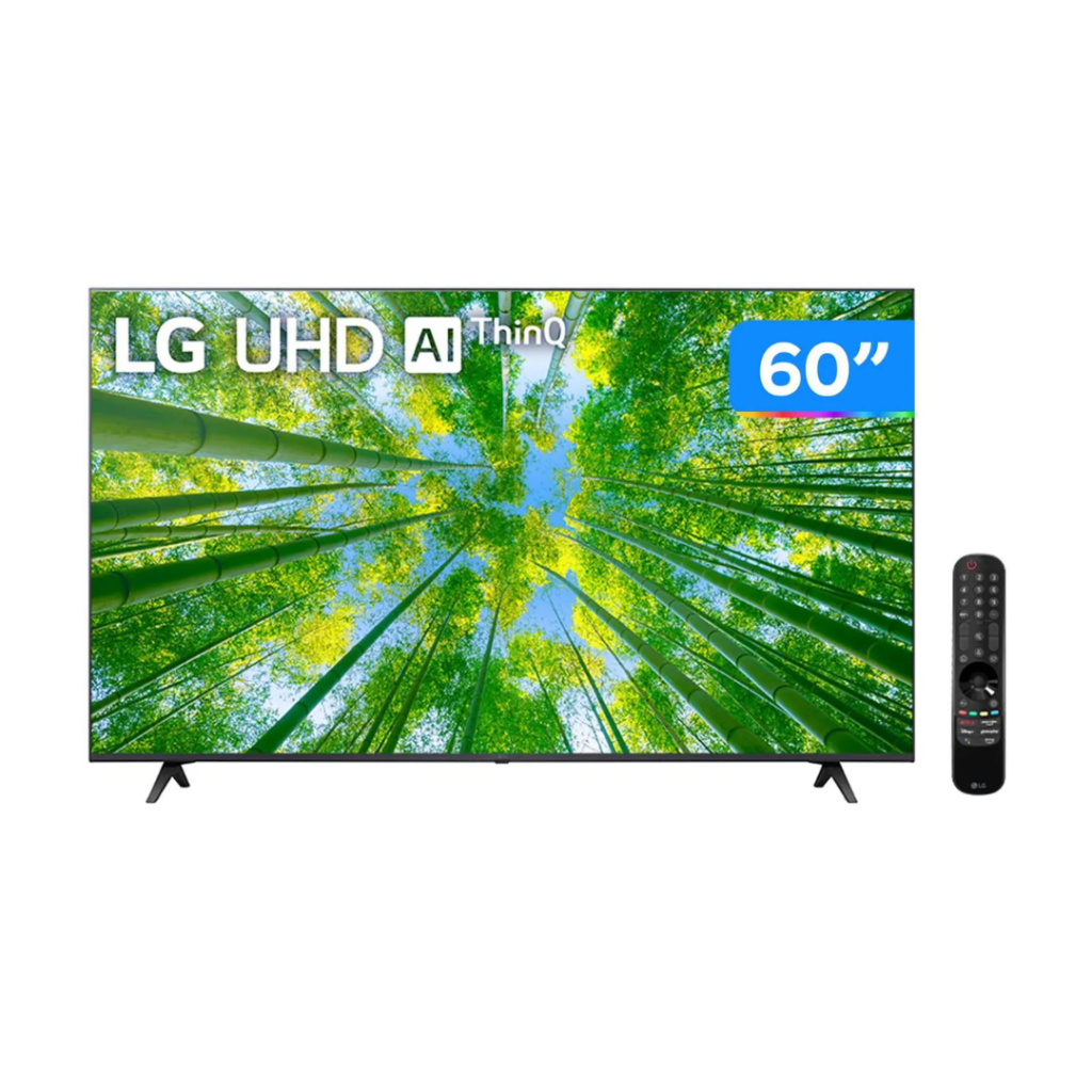 Smart TV 60” 4K LED LG 60UQ8050 AI Processor - Wi-Fi Bluetooth HDR Alexa Google Assistente 3 HDMI