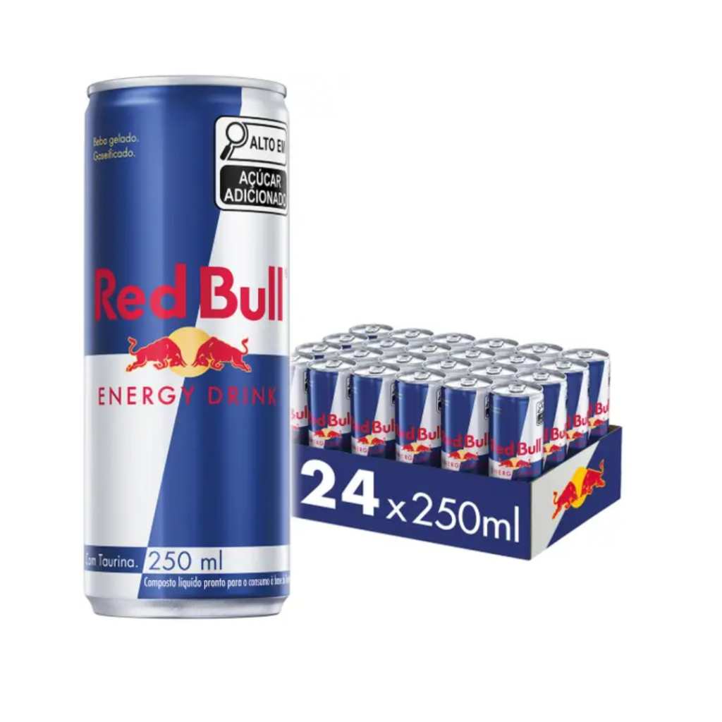 Kit 24 Bebidas Energéticas Red Bull Energy Drink - 6 Packs de 4x250ml