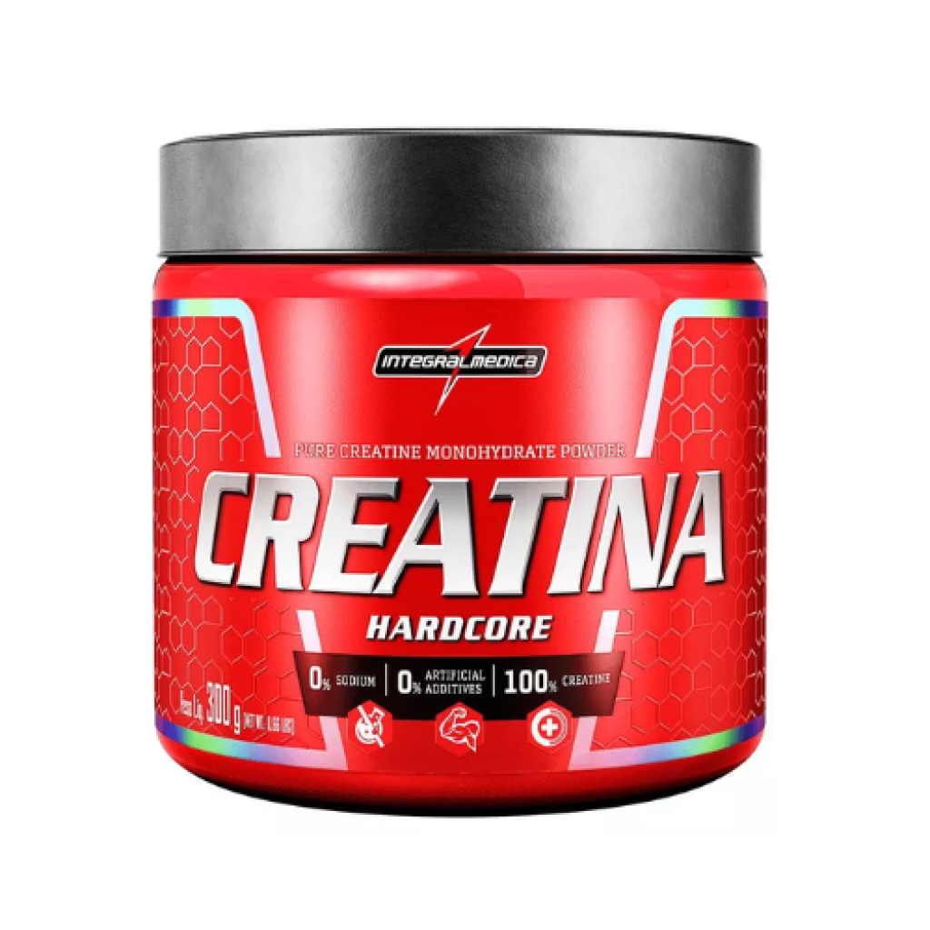 Creatina Monohidratada 100% Integralmédica Hardcore 300g – Sabor Neutro