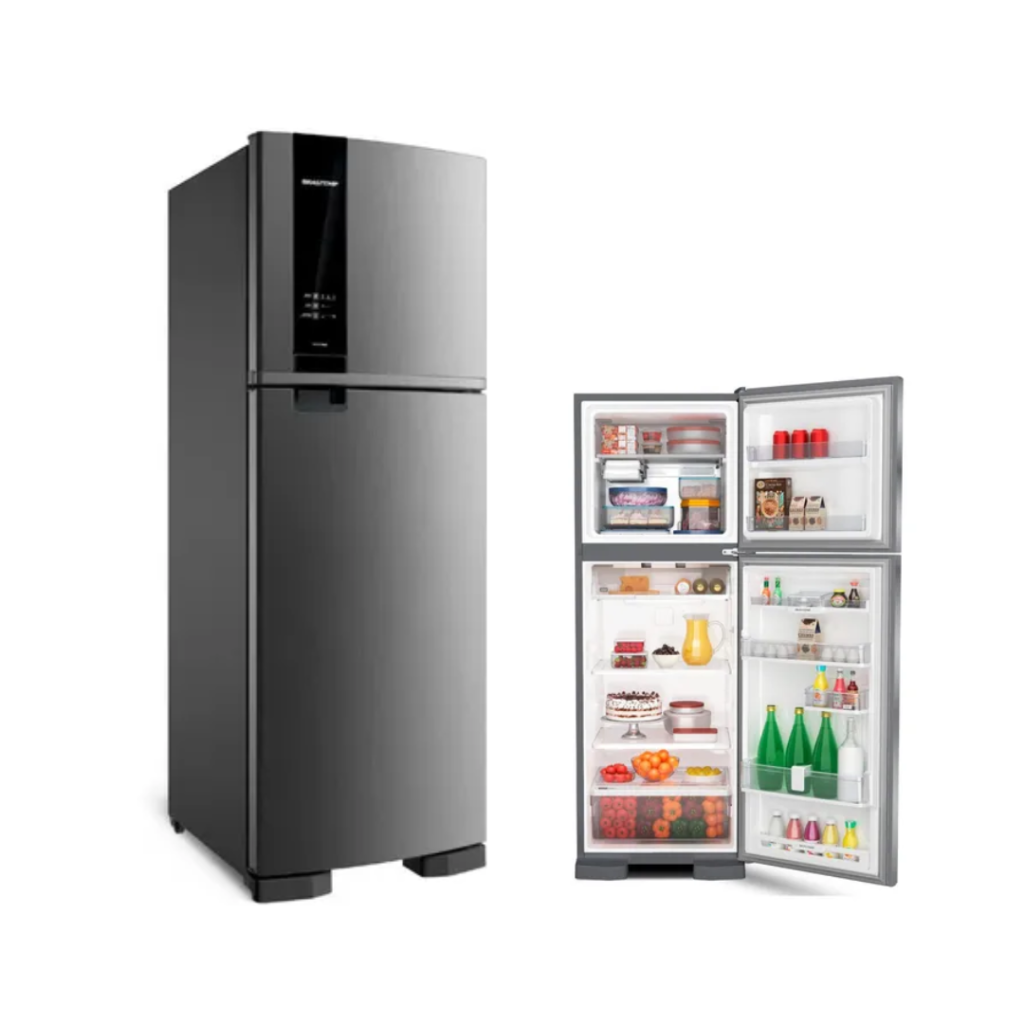 Geladeira Frost Free Duplex 375 L Brm45jk Inox Brastemp