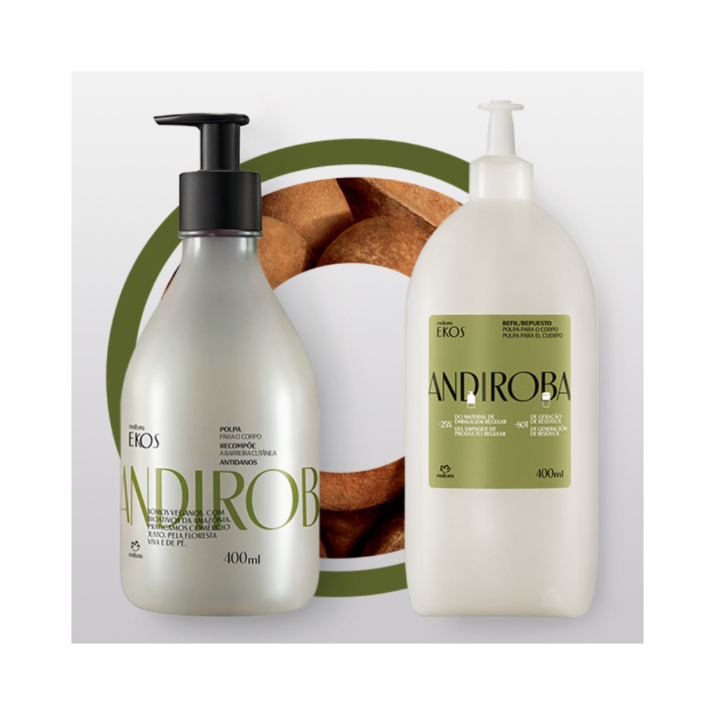 KIT Polpa Desodorante Hidratante Corporal  Andiroba