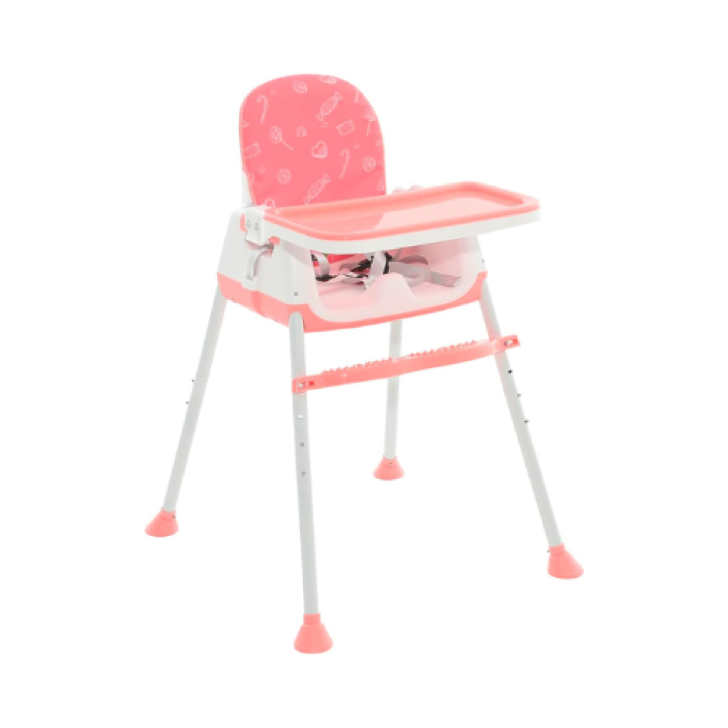 Maxi Baby Cadeira de Alimentação Portátil Zest 3 em 1, Cinto 3 Pontos, Apoio para os Pés, 23kg, Rosa