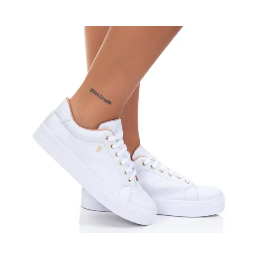 Tenis Feminino Casual Branco Estilo Shoes