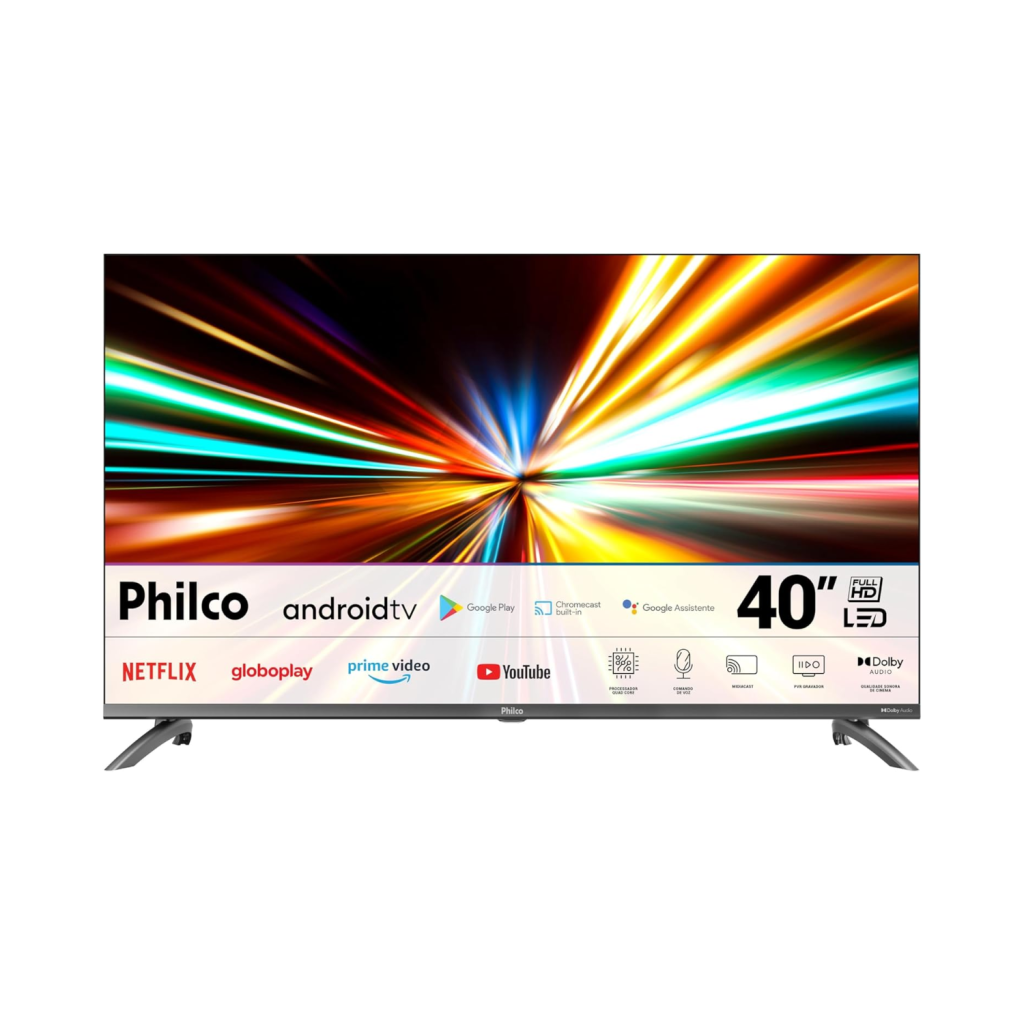 Smart TV 40” Philco LED Android TV Dolby Audio PTV40M9GACGB