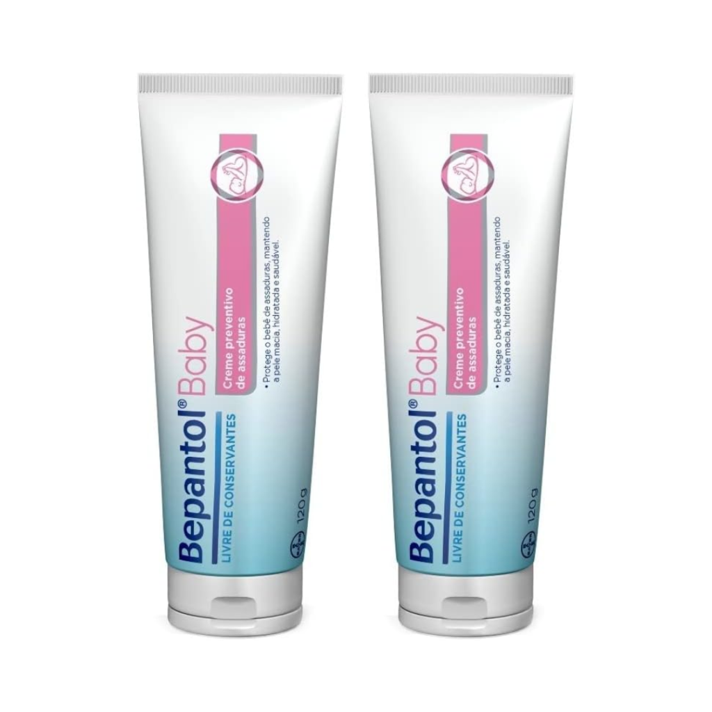 Kit com 2 Cremes Pomada de Assadura 120gr Cada - Bepantol