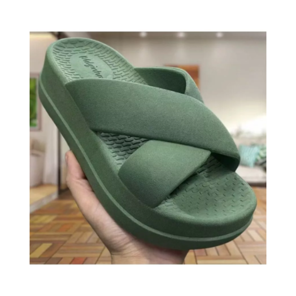 Chinelo Flat Puff Plataforma Leve com Solado Alto e Design Anatômico Unissex