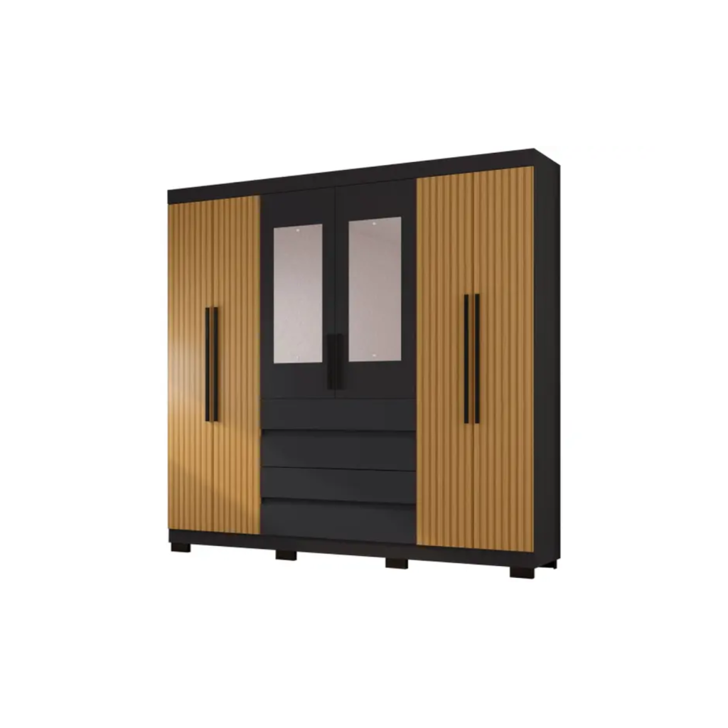 Guarda-roupa Casal 6 Portas 4 Gavetas Araplac Lisboa