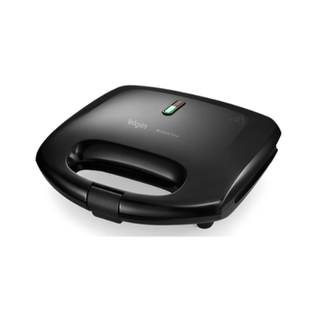 Sanduicheira e Grill Elgin Brunch Time 2 em 1 800W Antiaderente Preta com Trava e Luz