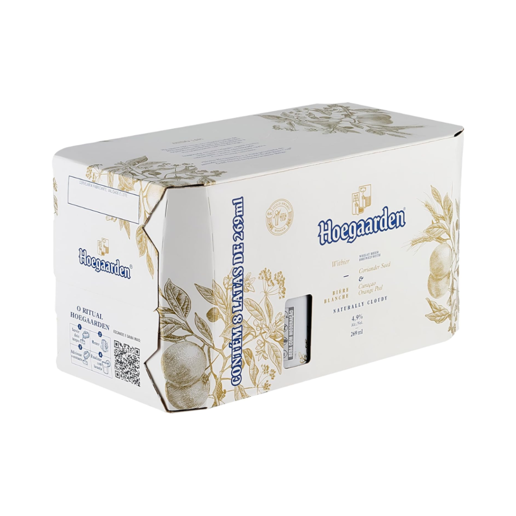 Pack Cerveja de Trigo Hoegaarden 269ml Lata - 8 Unidades