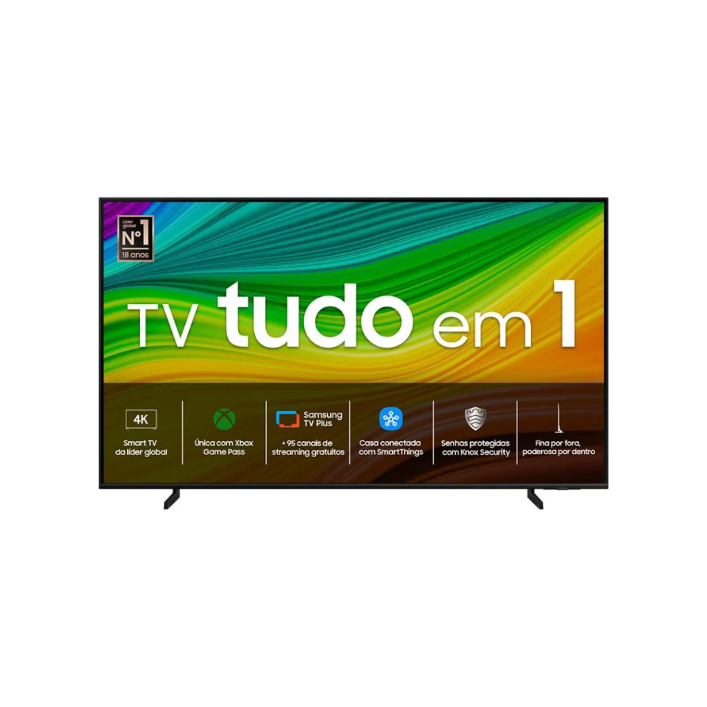 Samsung Smart TV 50" QLED 4K Q60D 2024, Modo Game, Tela sem limites, Design slim, Visual livre de cabos, Alexa built in