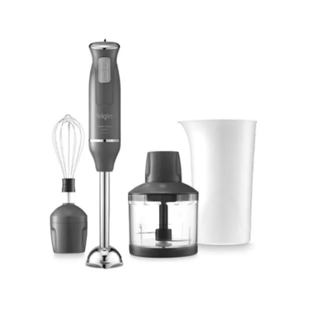Mixer Elgin Power Inox 3 em 1 600W 127V com Copo 0,7L e Mini Processador 0,4L