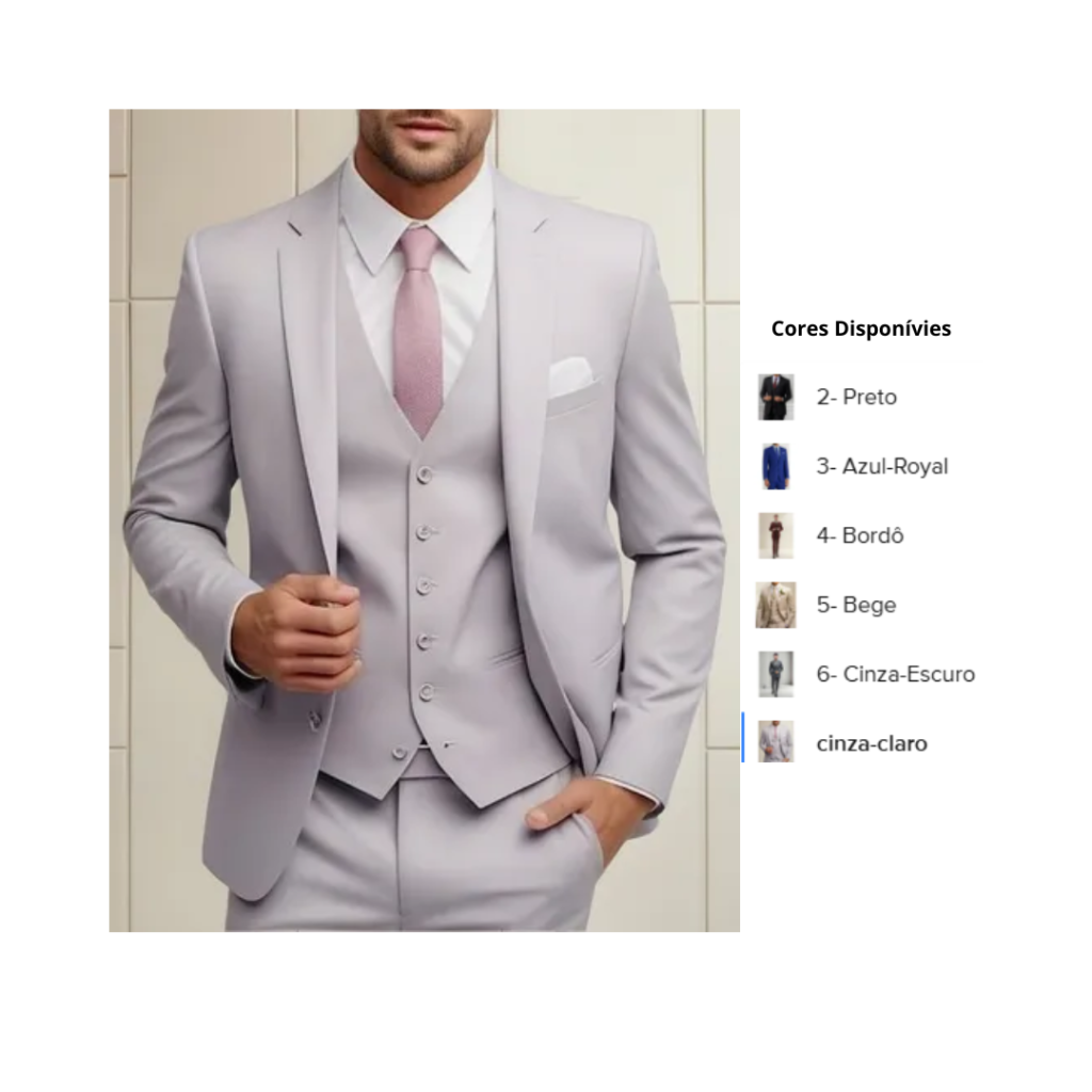Terno Oxford Slim Masculino - Calça+paletó