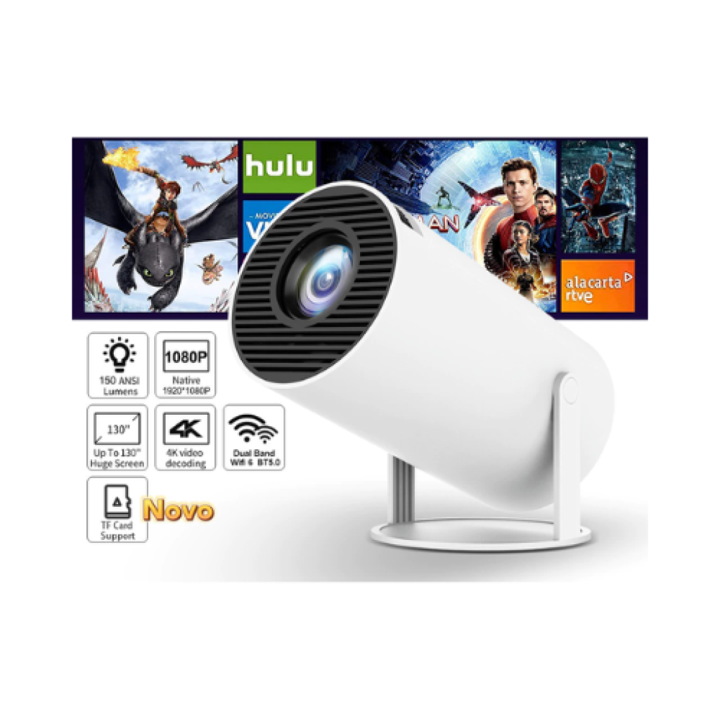 Projetor 4K HY300 Pro Magcubic, 150” HD, Wi-Fi, Android 11, Bluetooth, 160 ANSI