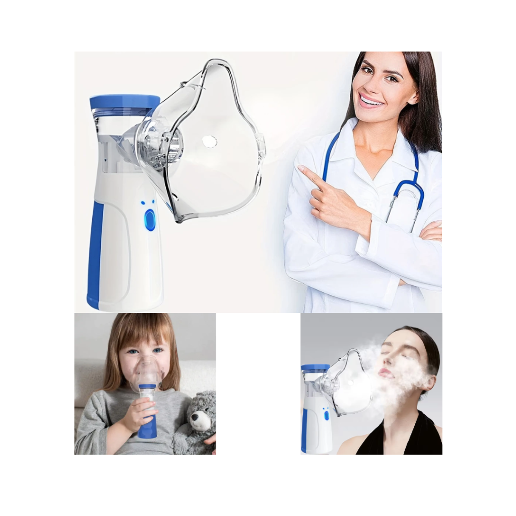 Nebulizador Inalador Portátil para Crianças e Adultos, Nebulizador Ultrassônico de Baixa Densidade
