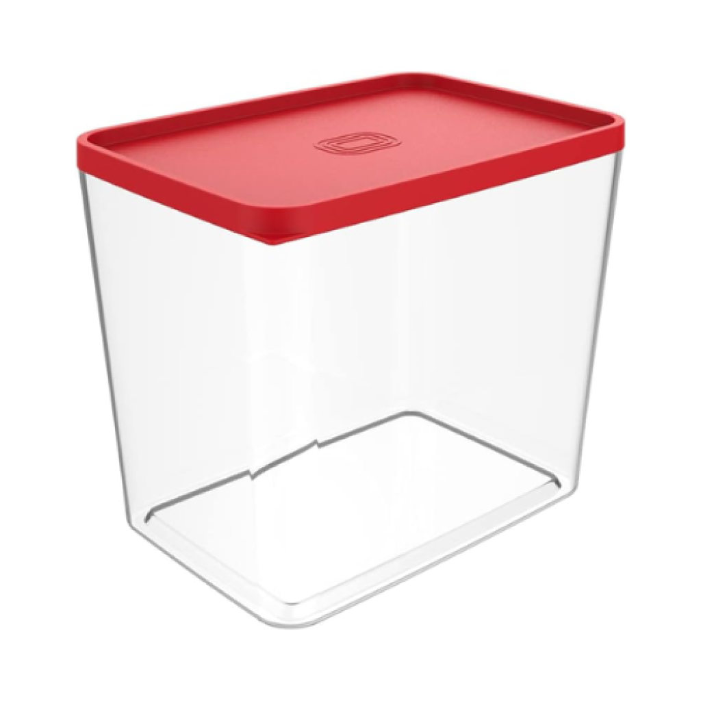 Pote para Mantimentos 5L Crippa, Plástico Vermelho, Tampa Hermética