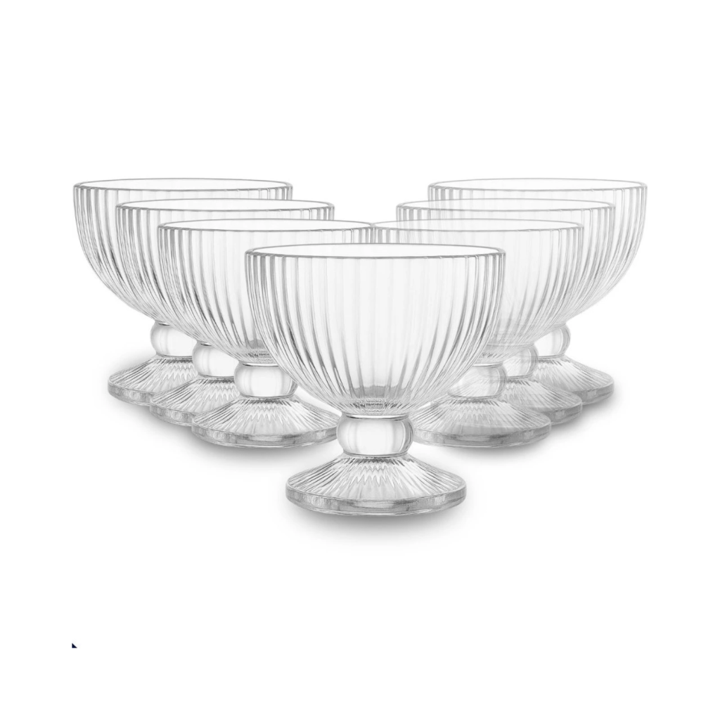 Jogo de Taças de Sobremesa 120ml em Vidro – Design Elegante e Sofisticado – Ideal para Mousse, Sorvete, Frutas e Doces