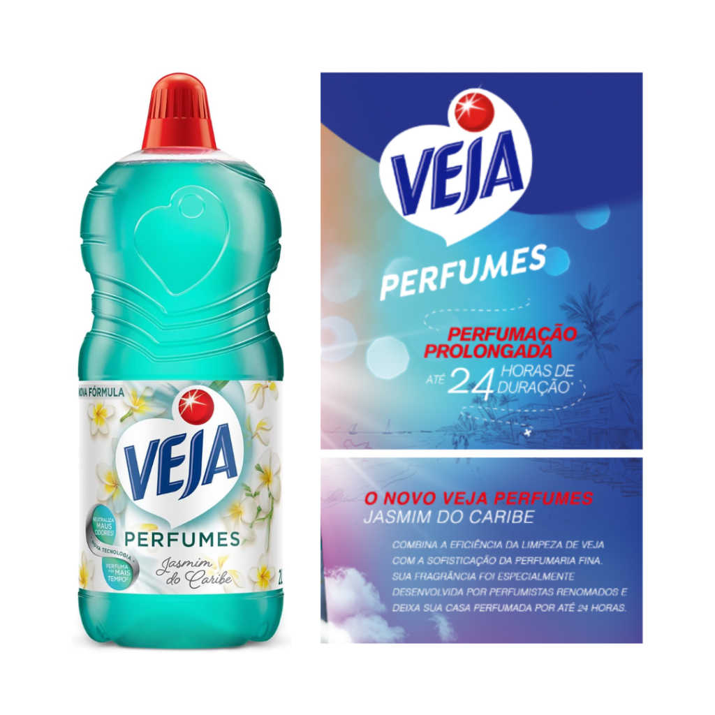 Veja Limpador Perfumado Jasmin Do Caribe - 2L Azul