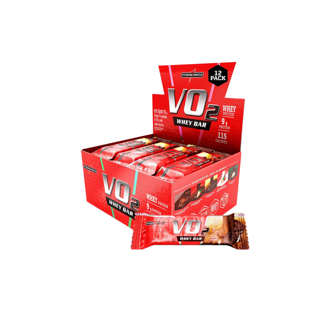 Whey Protein VO2 Bar 12 Unidades 30g Cookies