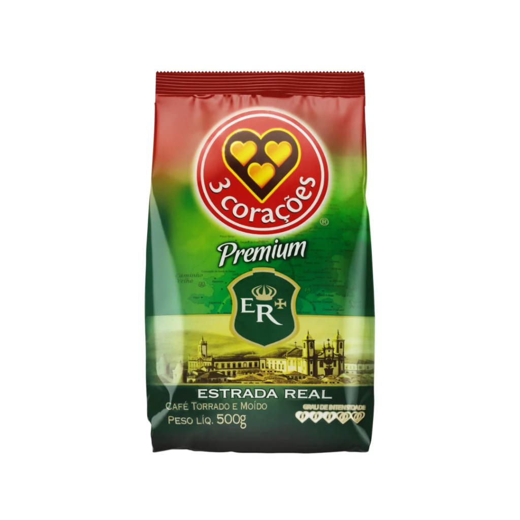 Café Torrado e Moído Estrada Real Premium Pacote 500g 3 Corações