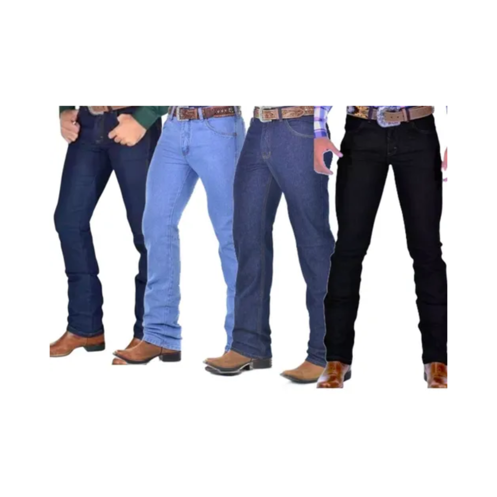 Kit 4 Calças Country Masculina Tradicional Com Elastano