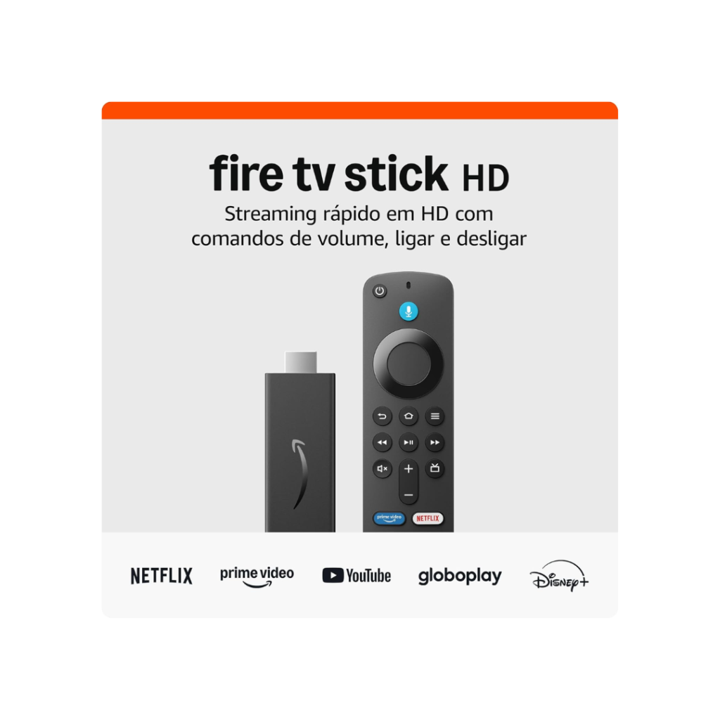 Fire TV Stick HD | Com controle remoto por voz com Alexa (inclui comandos de TV), controles de casa inteligente e streaming em HD