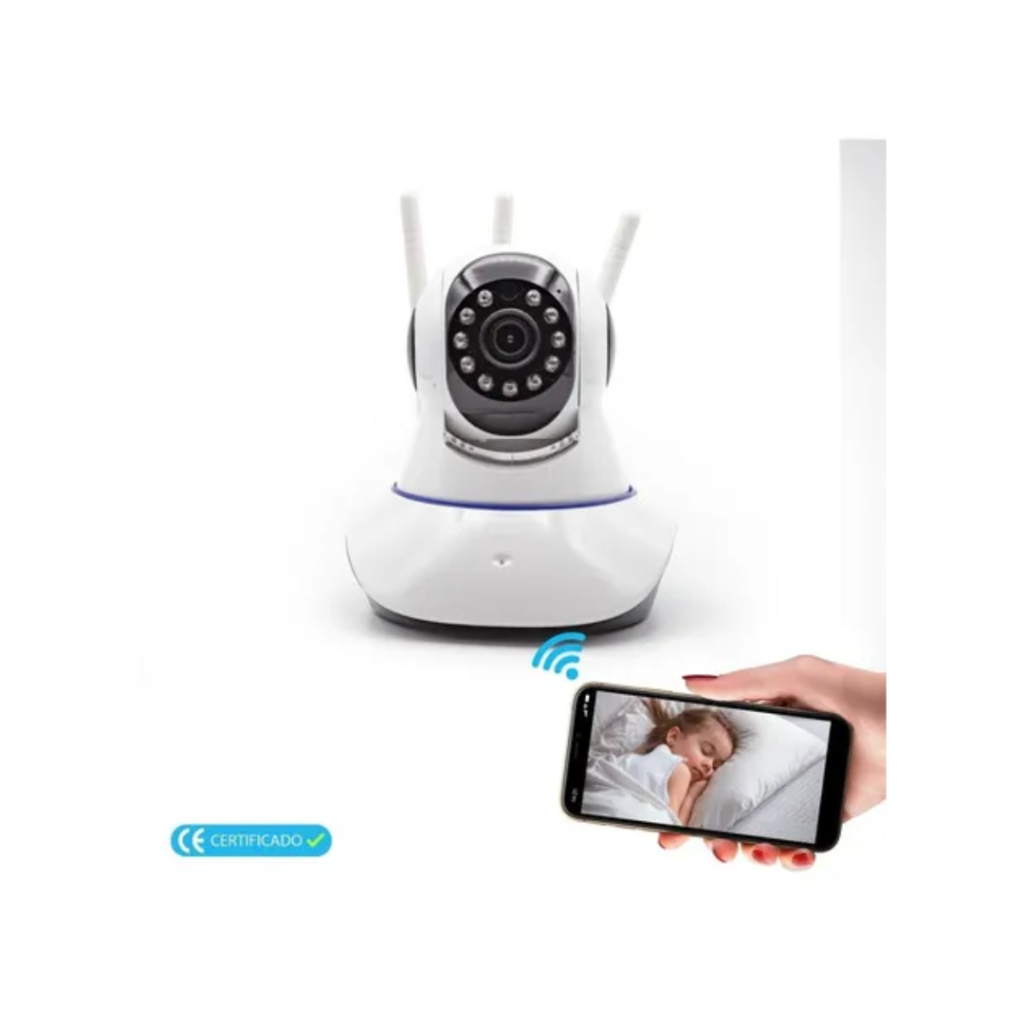 Babá Eletrônica Câmera Wifi Sem Fio Visão Noturna Microfone
