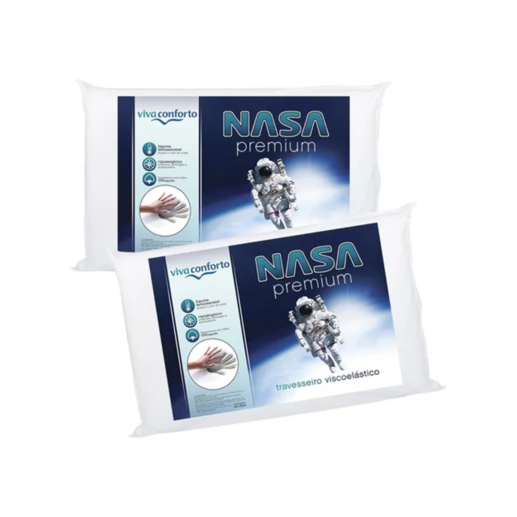 Kit 2 Travesseiros Nasa Original Antiácaros Visco D40