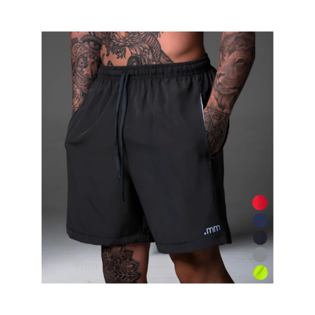Bermuda Masculina Tactel MM com Bolsos Frontais e Cós Ajustável Tamanhos M ao GG