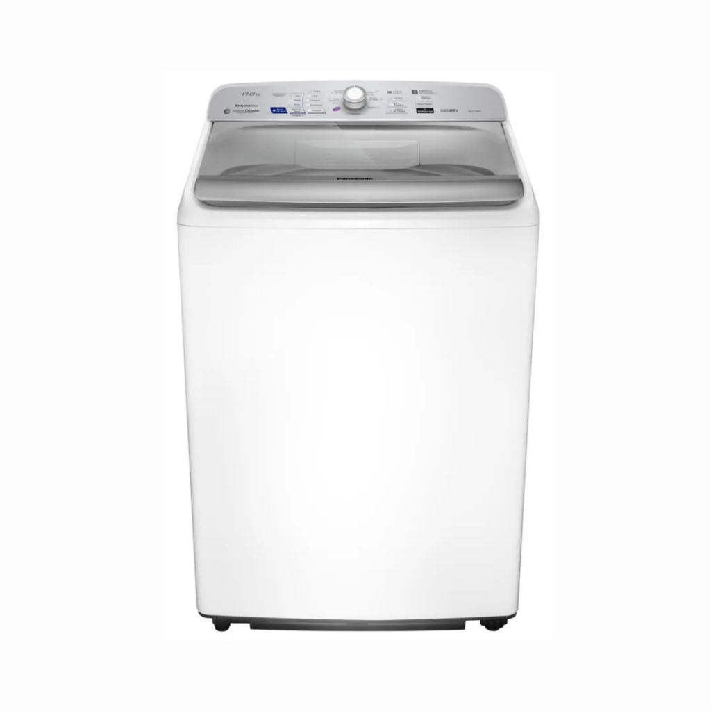 Lavadora de Roupas Panasonic 17kg Cesto Inox - 9 Programas de Lavagem Branca NA-F170B7W