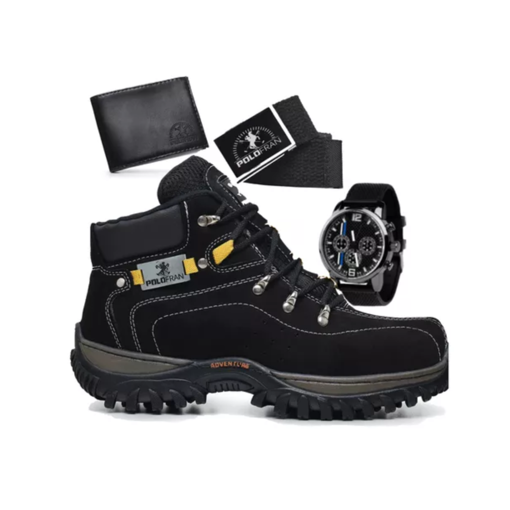 Bota Adventure Masculina Coturno Resistente – Solado Antiderrapante + Brindes