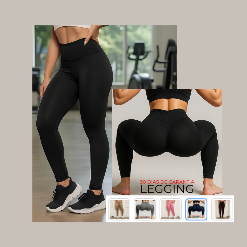 Calça Legging Modeladora Roupa De Academia Cintura Alta