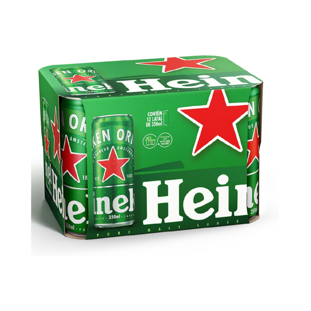 Pack Heineken Cerveja Pilsen - 12 latas de 350m