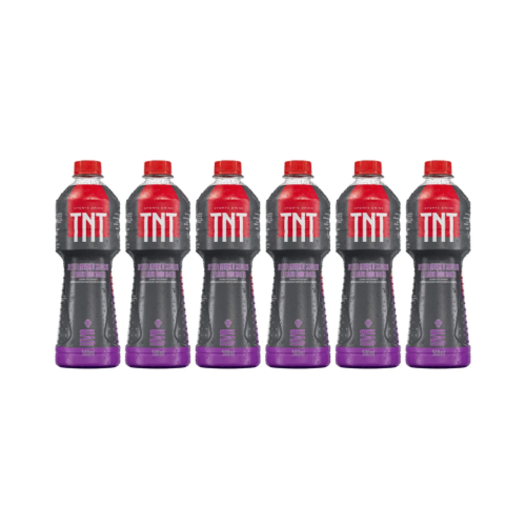 Isotônico TNT Sports Drink Uva 500ml – Pack com 6 Unidades, Reposição de Eletrólitos
