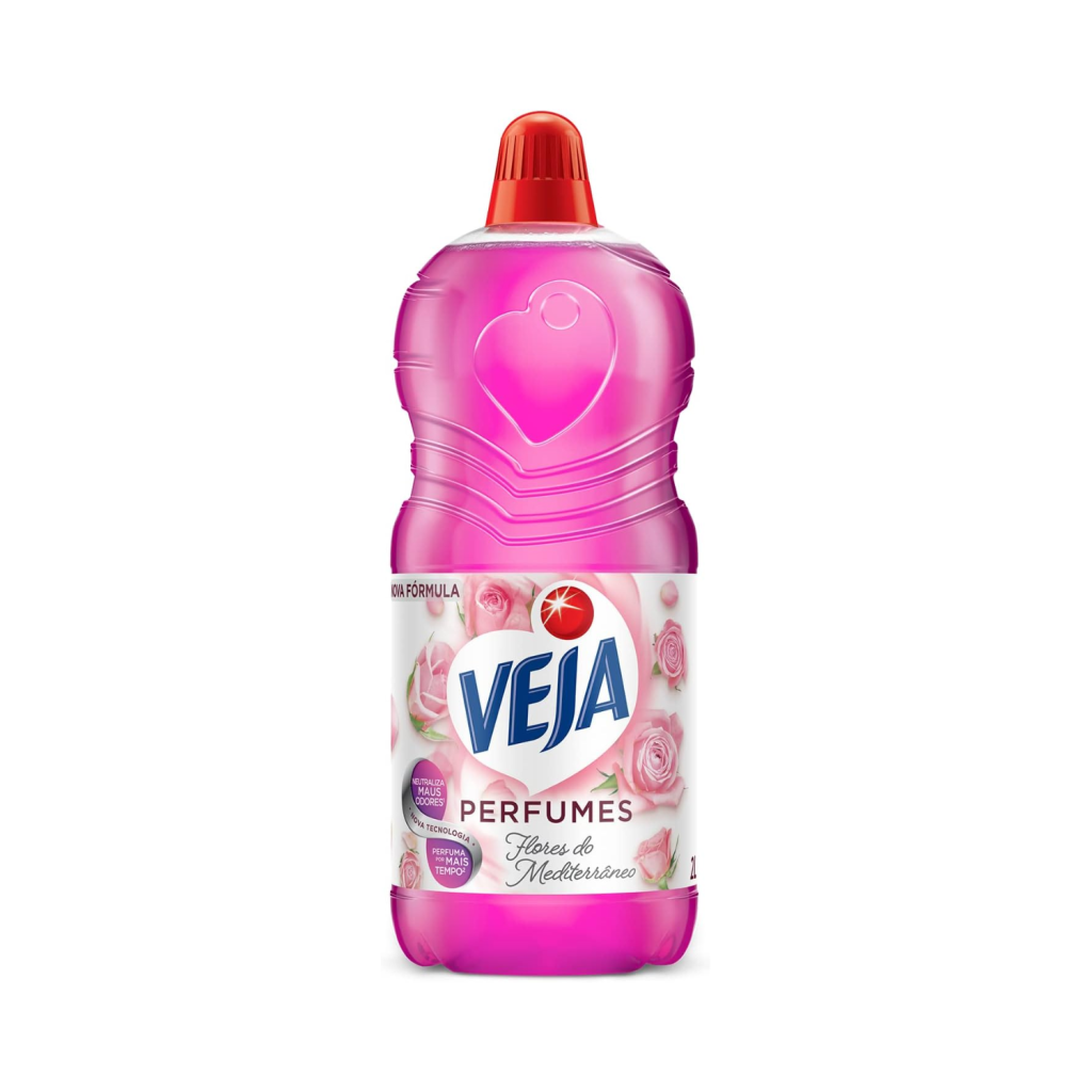 Veja Flores do Mediterrâneo Limpador Perfumado 2L Poder de Limpeza e Fragrância Duradoura