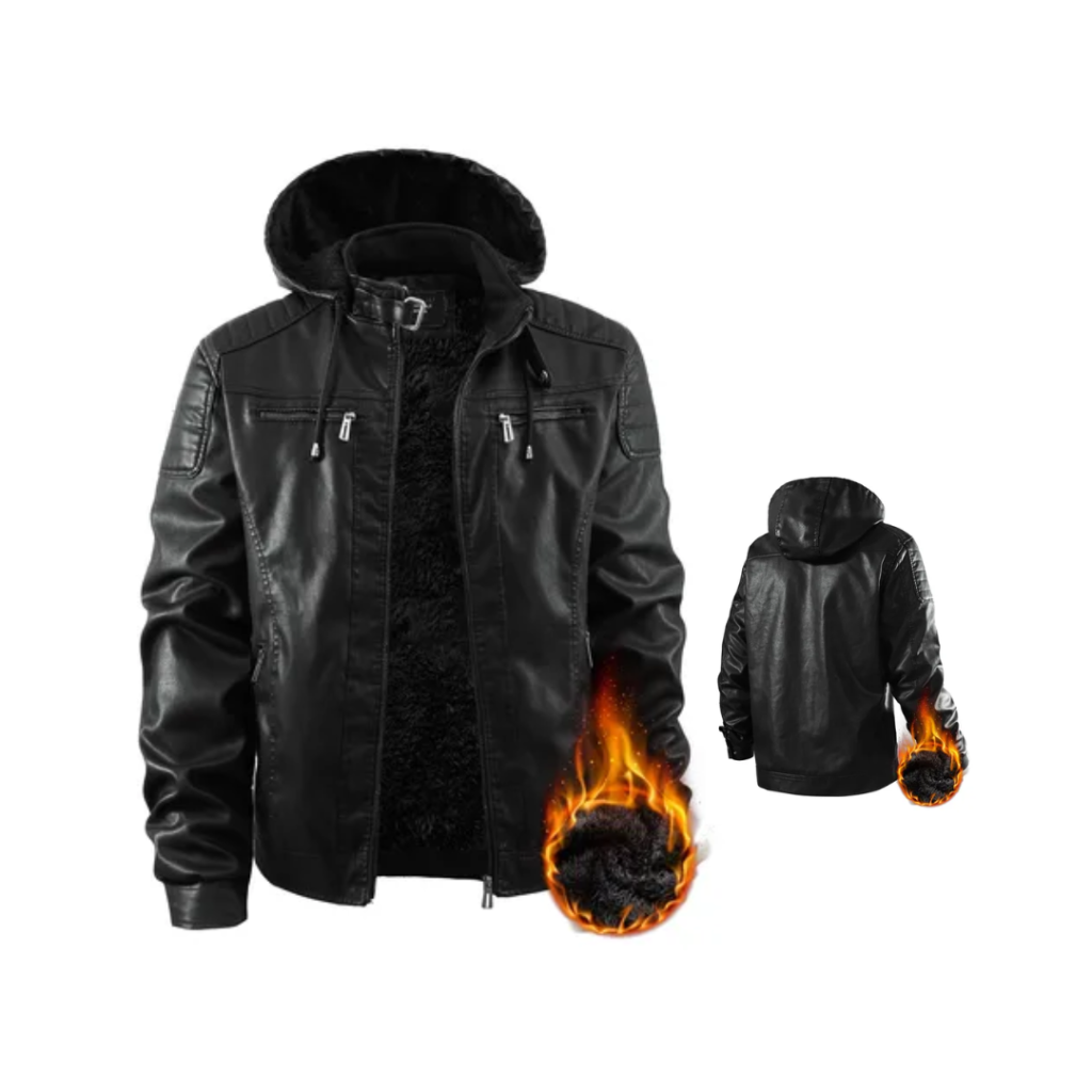 Jaqueta De Couro Masculina Frio Inverno Forrado Com Pelúcia