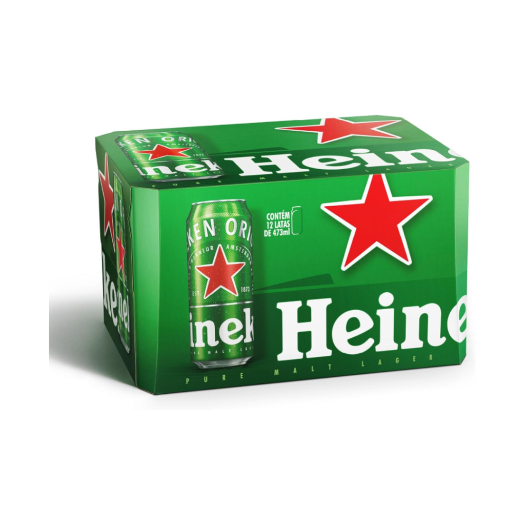 Heineken Cerveja Pilsen, Lata 473ml, Pack 12 Unidades